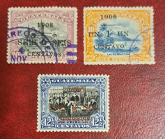 Guatemala 1908. bélyegek F/5/1