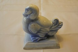 Glazed stoneware duck figurine, unmarked.