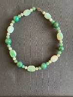 Uniquely designed necklaces made of agate and aventurine stones with different cuts and sizes. New!
