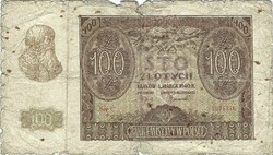 100 zloty zlotych 1940 Lengyelország 1.