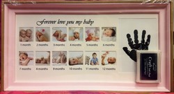 Baby photo holder 12 months /handprint/ (20331)