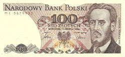 2 X 100 zloty zlotych Poland 1986 aunc