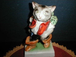 Herend antique carrier cat figure