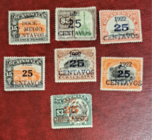 Guatemala 1922.  bélyegek F/5/10