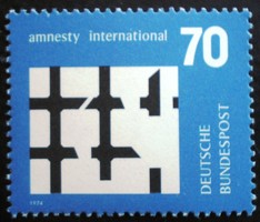 N814 / Németország 1974 Az Amnesty International bélyeg postatiszta