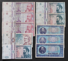 Románia bankjegy lot 24 db