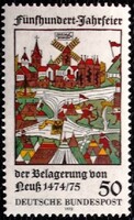 N843 / Németország 1975 Neuss ostromának 500. évfordulója bélyeg postatiszta