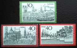 N787-9 / Németország 1973 Saarbrücken, Aachen és Bréma bélyegsor postatiszta