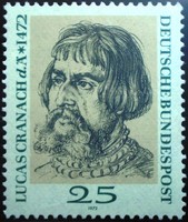 N718 / Németország 1972 Lucas Cranach festő bélyeg postatiszta