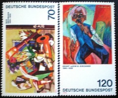 N822-3 / Németország 1974 Festmények - német expresszionista bélyegsor postatiszta
