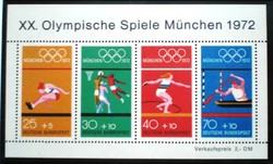 Nb8 / Németország 1972 Olimpia München blokk postatiszta