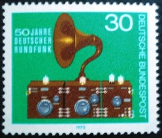 N786 / Németország 1973 50 éves a német rádió bélyeg postatiszta