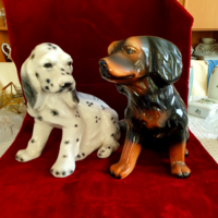 Large porcelain dog statue