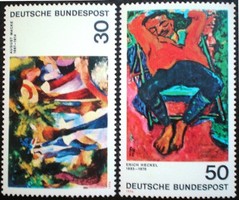 N816-7 / Germany 1974 paintings - German expressionist stamp series postal clearance