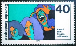 N864 / Németország 1975 Kábítószerrel való visszaélés bélyeg postatiszta