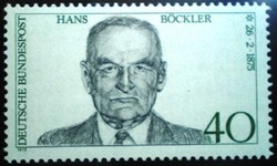 N832 / Németország 1975 Hans Böckler szakszervezeti vezető bélyeg postatiszta