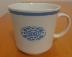 Alföldi Hódiköt Hódmezővásárhelyi Divat Kötöttárugyár felirat logó kávés csésze