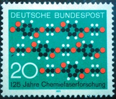 N664 / Németország 1971 A szintetikus textilszál feltalálása bélyeg postatiszta