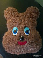Retro teddy bear head plush pillow