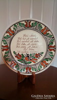Korondi painted wall plate is a home blessing