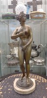 Antique bronze statue female nude