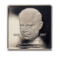 3,000 HUF János Neumann non-ferrous metal commemorative medal 2023 in a mirror-gloss closed unopened capsule