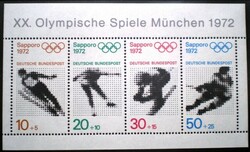 Nb6 / Németország 1972 Téli Olimpia blokk postatiszta