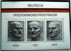 Nb11 / Németország 1975 Nobel-díjasok blokk postatiszta