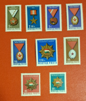 1966 A Magyar Népköztársaság Polgári Kitüntetései postatiszta bélyegek  F/5/11