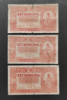 3 x 2 Korona 1920, VG