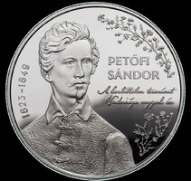 7,500 HUF Sándor Petőfi non-ferrous metal commemorative medal 2023 in closed, unopened capsule