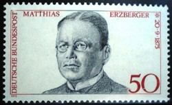 N865 / Németország 1975 Mathias Erzberger politikus bélyeg postatiszta