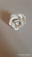 Antique mini Herend porcelain rose white antique