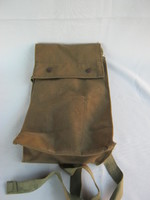 Military green canvas gas mask bag