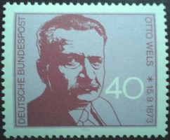 N780 / Németország 1973 Otto Wels szociáldemokrata bélyeg postatiszta