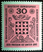 N536 / Németország 1967 Evangélikus Egyháznap bélyeg postatiszta