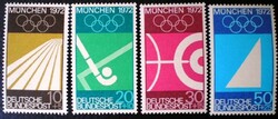 N587-90 / Németország 1969 Olimpia München bélyegsor postatiszta