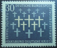 N586 / Németország 1969 A német hadisírok megőrzése bélyeg postatiszta