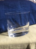 Elegant, oval, thick crystal glass vase (79./1)