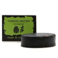 Activated charcoal soap - eucalyptus and cedar wood