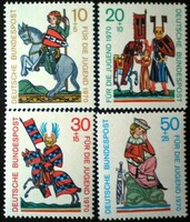 N616-8 / Németország 1970 Ifjúságért – Középkori énekesek bélyegsor postatiszta