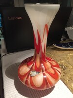 Beautiful Italian glass vase with original, illegible label, may be the work of Carlo Moretti from 1970 (67)