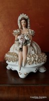 Porcelain lace ornate bride statue figurine nipple