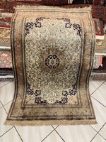 Vintage Kézi Ghom Selyem Szőnyeg  100x160