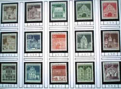 N489-503 / Germany 1966 Building Structures of the 12th Century stamp series postal clearance