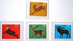 N511-4 / Németország 1966 Ifjúságért : Nagyvadak bélyegsor postatiszta