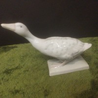 Porcelain goose, goose. Metzler & Ortloff. German porcelain figure.