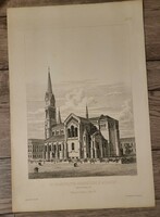 Engraving of the Great Church of Ferencváros (1880)