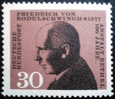 N537 / Németország 1967  Friedrich von Bodelschwingh bélyeg postatiszta