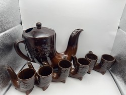 Retro ceramic Bulgarian drinking set 26x21 and 11x9 cm. 5090